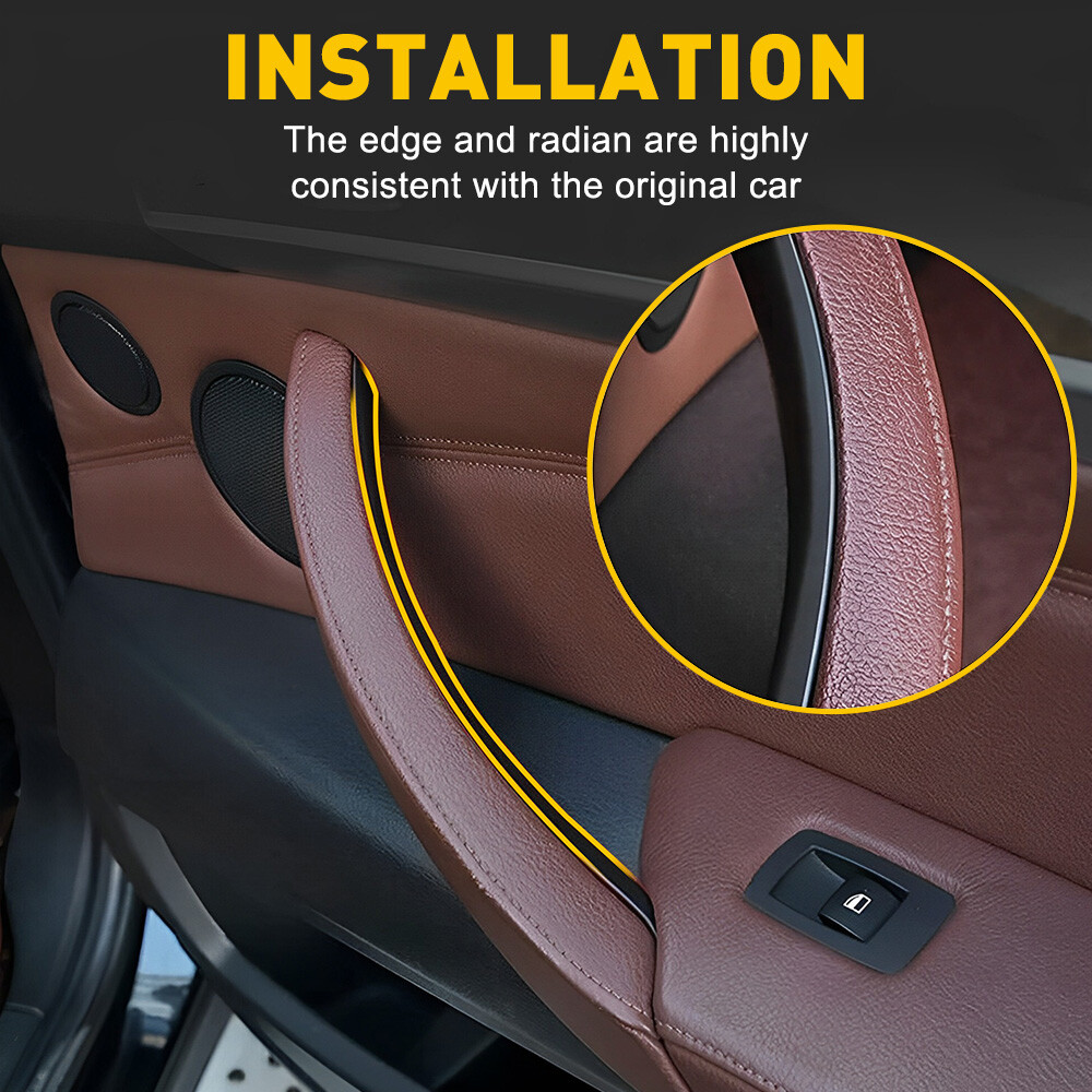 For BMW E70 X5 2007-2014 Passenger Black Inner Door Panel Handle Pull Trim Cover