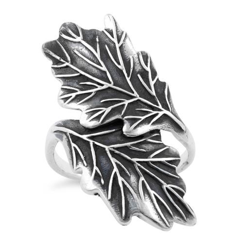 925 Sterling Silver Hugging Leaves Ring