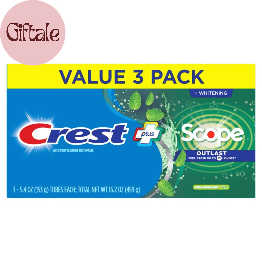 Complete Whitening + Scope, Long Lasting Mint Toothpaste, Triple Pack (3 Count o