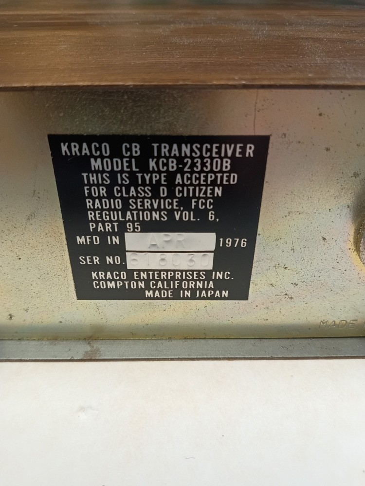 Nice Recapped Kraco KCB-2330B