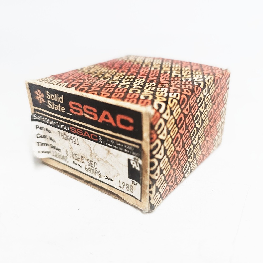 SSAC TH2A421 Solid State Timer Relay, 0.05 - 8 Seconds, 120 VAC, 6 AMPS