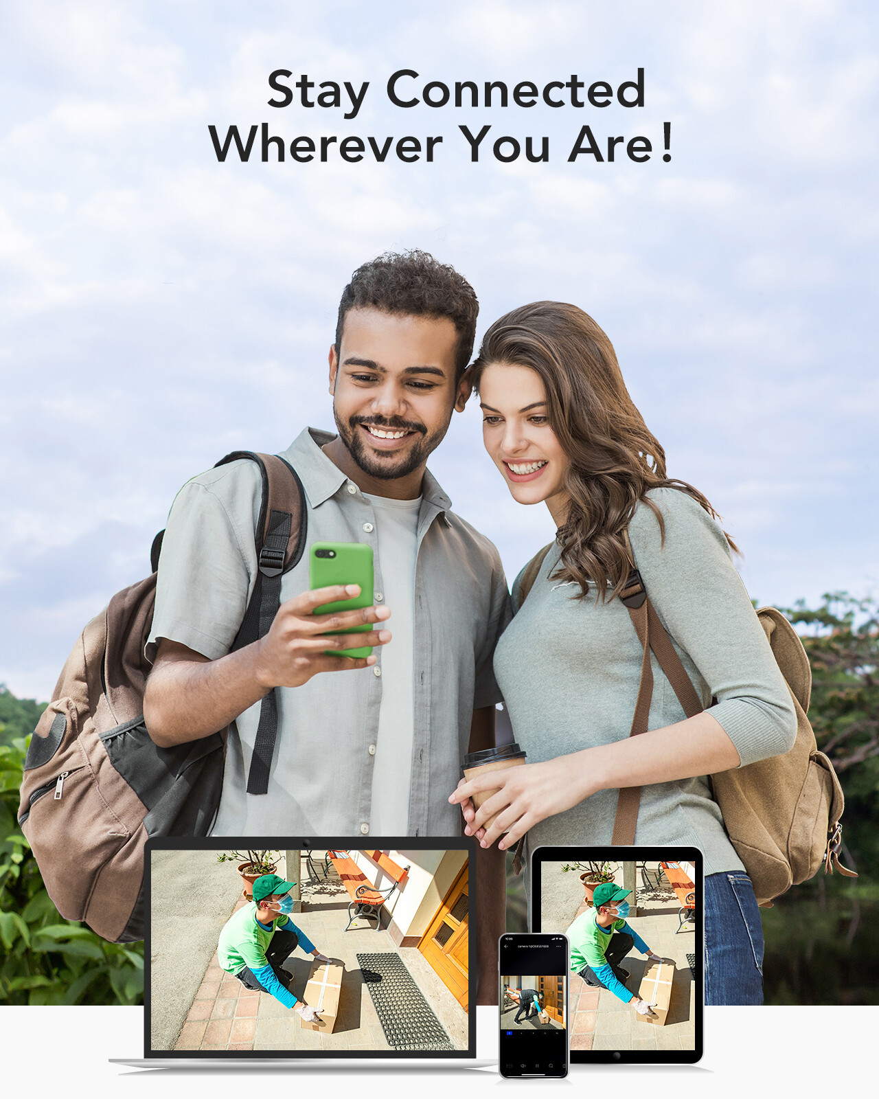 ANNKE Wireless 4CH NVR 7" Monitor 3MP Audio Security Camera System Two-Way Audio