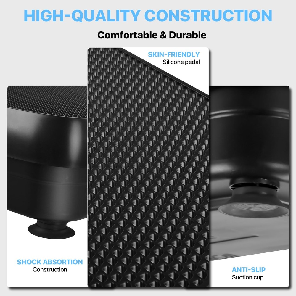 Vibration Plate Exercise Machine for Lymphatic Drainage Weight Black