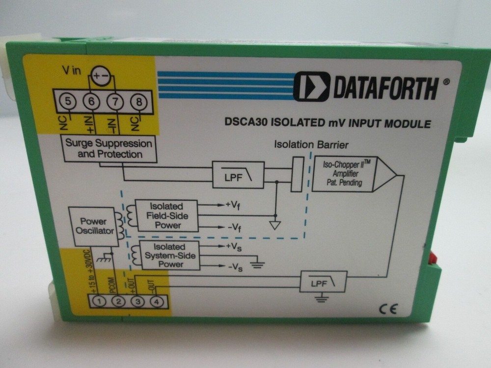 Dataforth DSCA30-02 Analog Voltage Input Signal Conditioner, Power: 15-30VDC