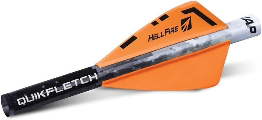 New Archery Products Quickfletch 2" Hellfire Fletching Orange/White