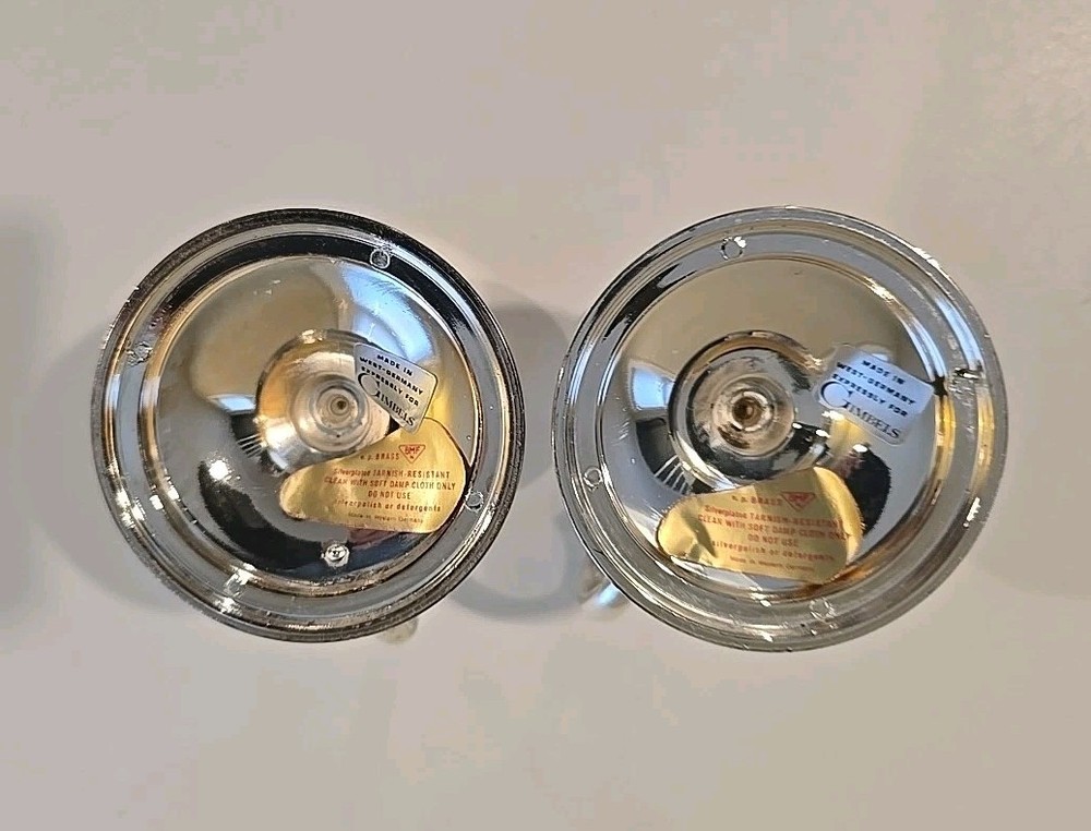 Pair of BMF e. p. Brass Silverplate Candlesticks West Germany Vintage