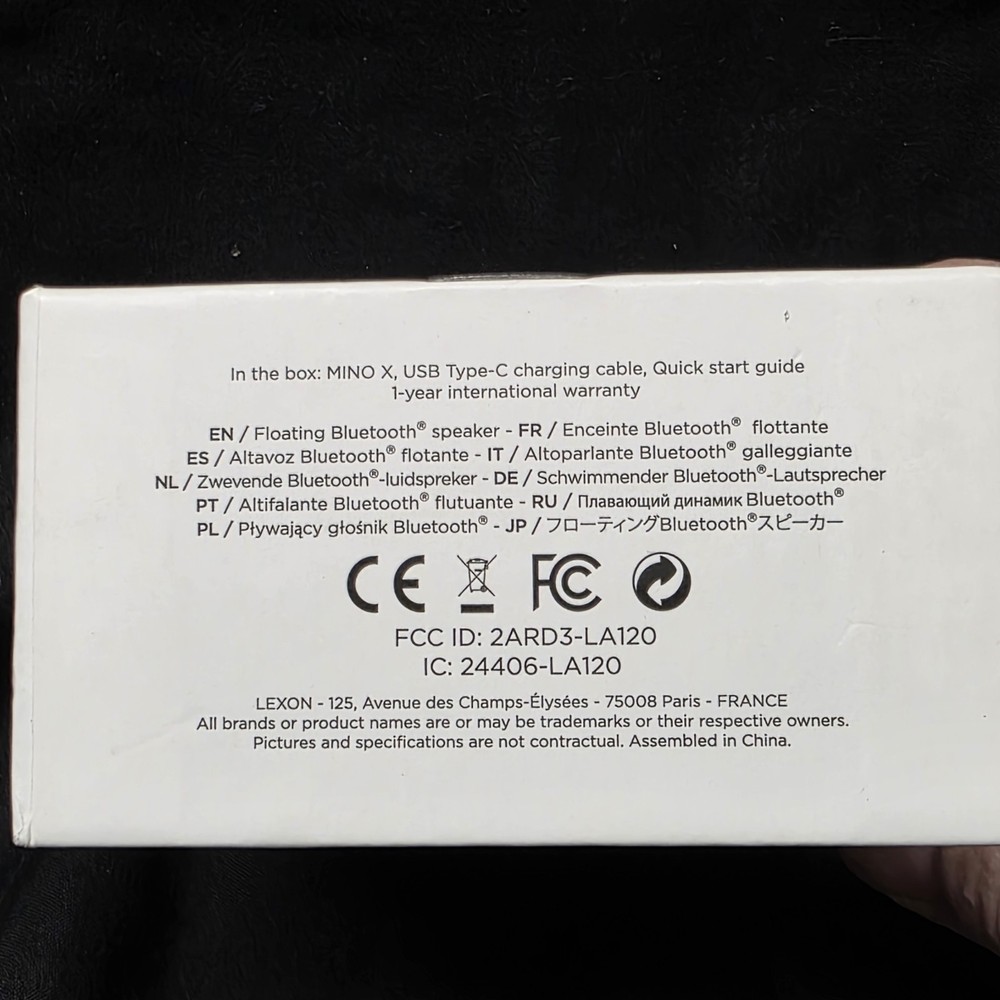 Lexon Mino X Floating Bluetooth Speaker Water Resistant Rechargeable Pairable