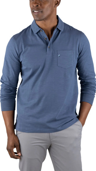 Tailor Vintage Airotec Performance Stretch Slub Jersery Long Sleeve Polo