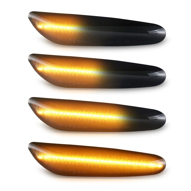 Sequential Smoked LED Side Marker Lights For BMW E60 E61 E82 E88 E90 E91 E92 E93
