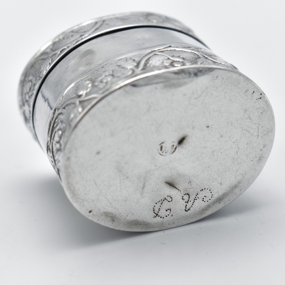 Antique Dutch Solid Silver Peppermint Box 19th Century Circa 1880