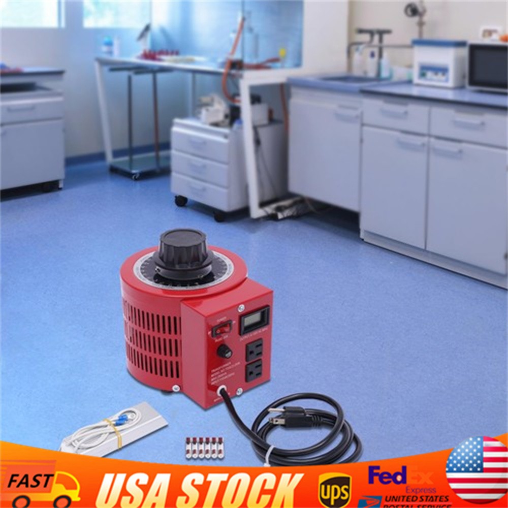 AC 0-130V Variac Transformer Variable Red Voltage Regulator Metered 2000VA 20Amp