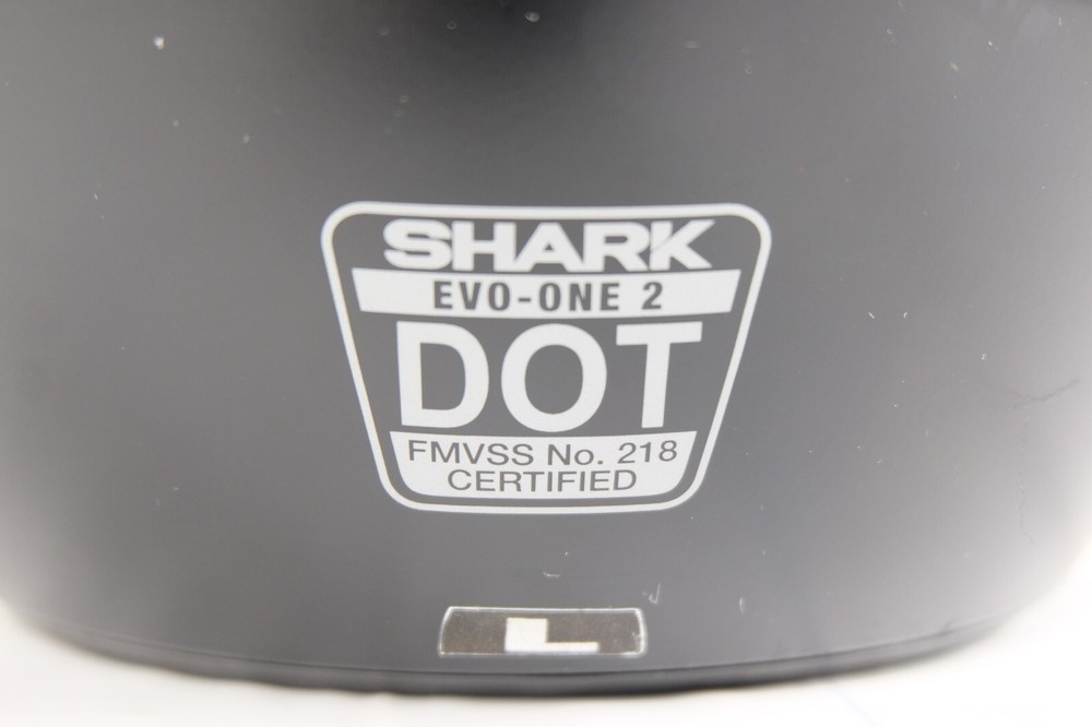 SHARK EVO One 2 Solid Helmet Black w/ Carry Bag Size Large