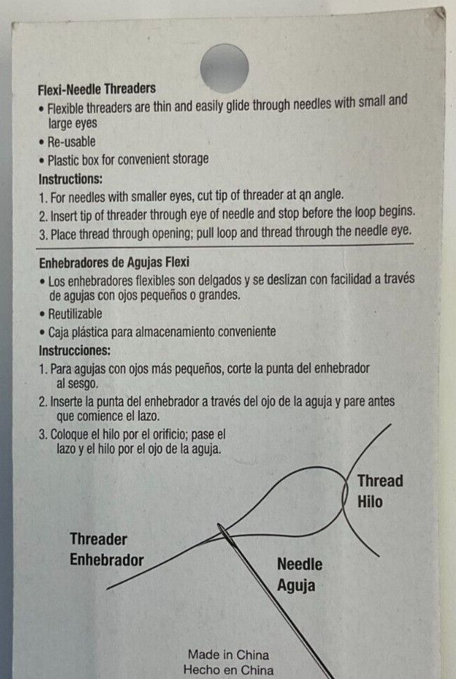 DRITZ #254 FLEXI-NEEDLE THREADERS (35 PCS) FOR HAND & MACHINE NEEDLES