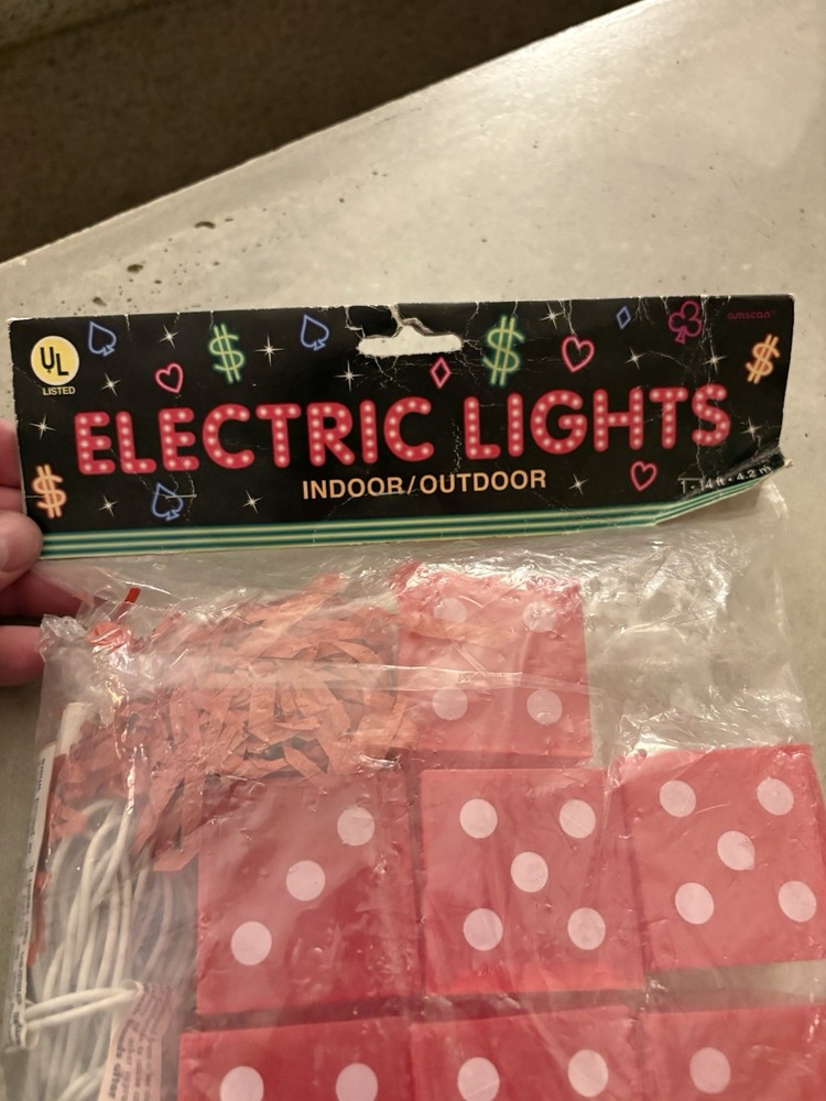 Electric Red Dice Awning Lighting