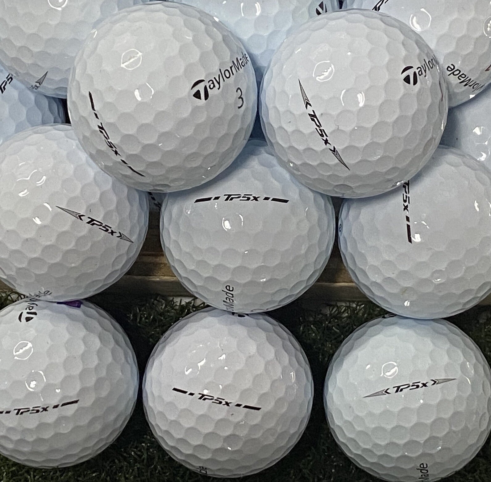 50 Taylormade TP5X 5A Mint Condition Used White Golf Balls AAAAA
