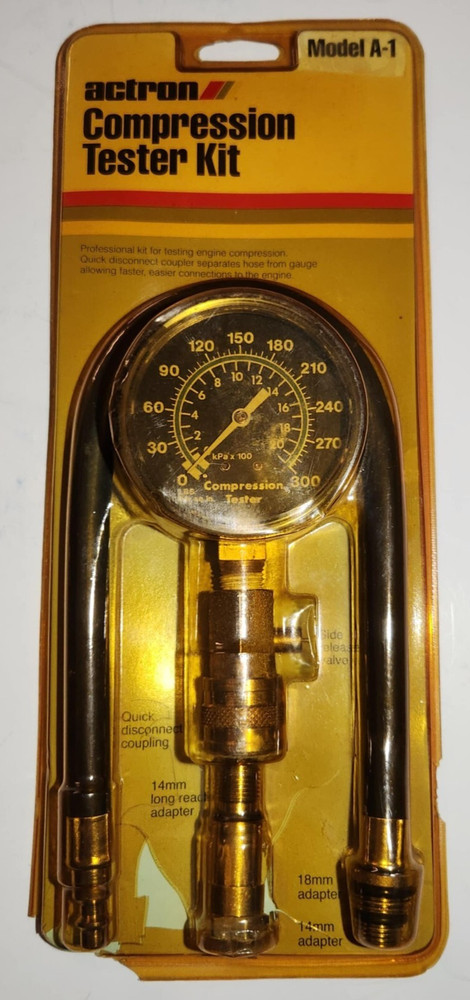 Actron Compression Tester Kit 0-300 PSI Model A-1 Engine Compression Tester