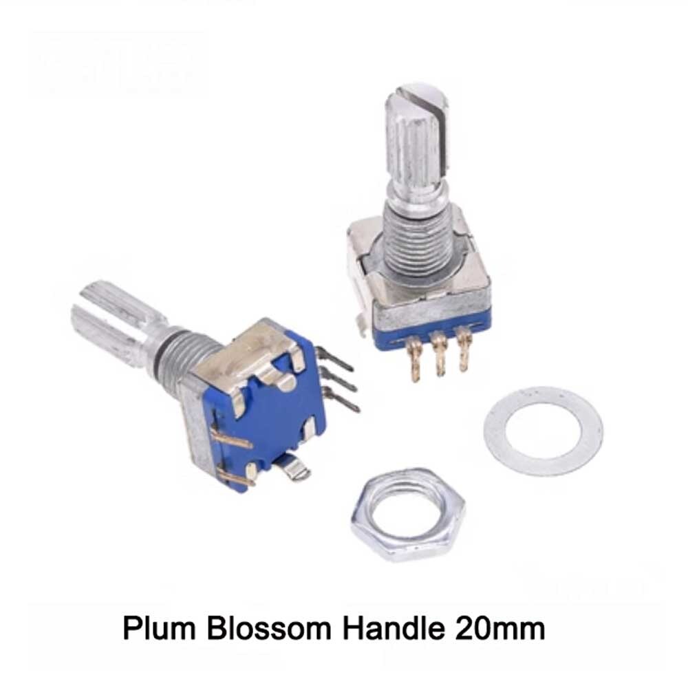 10Pcs 20mm Rotary Encoder Switch EC11 Audio Digital Potentiometer with Handle