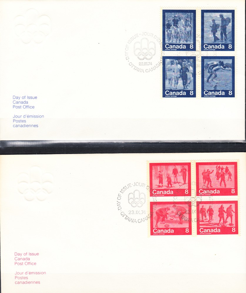 W CANADA 629-632+644-647 BK FDC