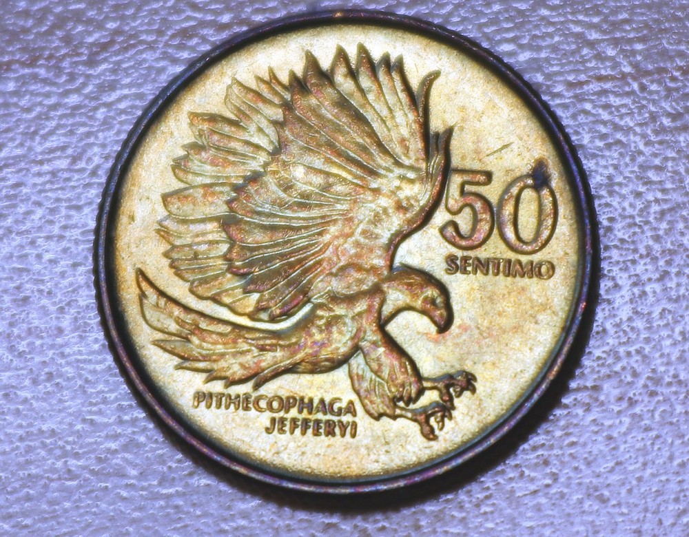 1994 Philippines 50 Sentimos Monkey-eating Eagle