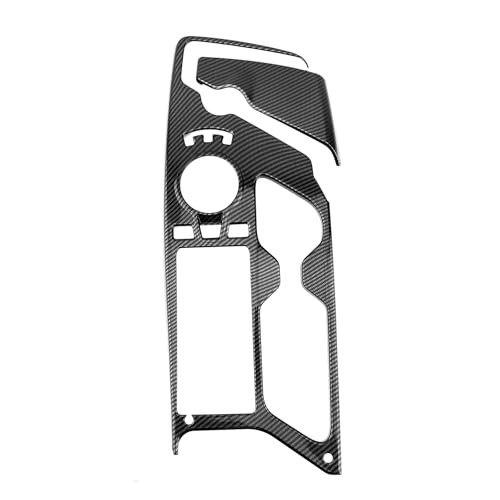 2PCS Gear Shift Panel Trim Covers Compatible with Kia EV6 Carbon Fiber Pattern