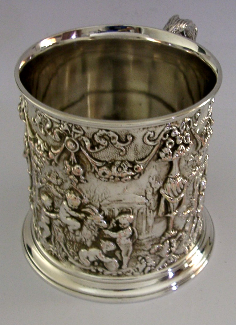 MIDDLESEX YEOMANRY ZULU WAR ERA SILVER PLATE PINT TANKARD 1879 MILITARY ANTIQUE