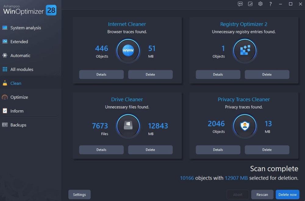 Win­Optimizer 28 - More Control, Security, and Power for Your PC