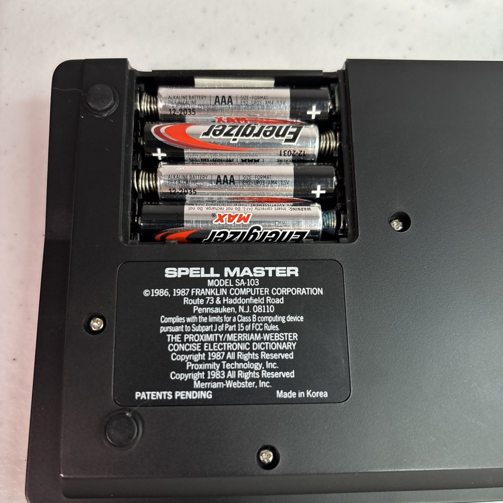 Franklin Computer Spelling Master SA-103 TESTED WORKS