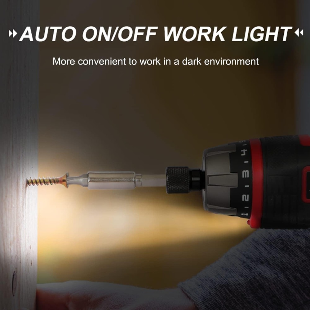 Efficient 4V Rechargeable Cordless Screwdriver with 44 Accessories & LED Light