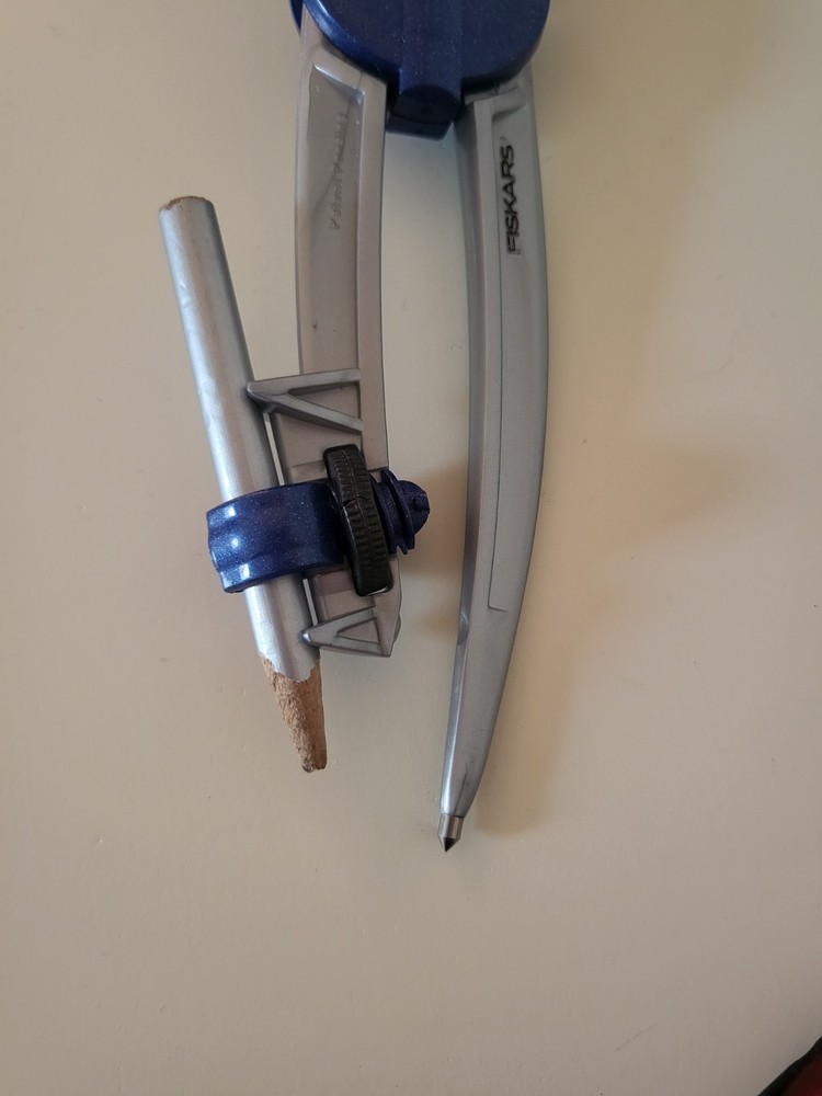 Fiskars Protractor Compass Set Used Preowned 2000s School Set