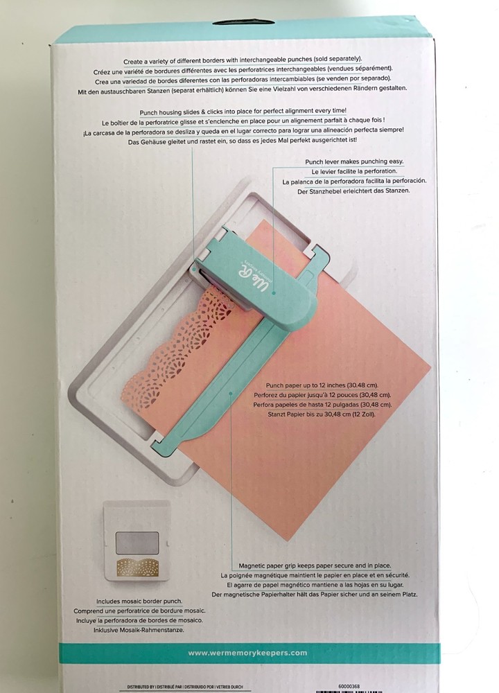 We R Memory Keepers Border Punch Alignment Guide w/ Mosaic Border Punch