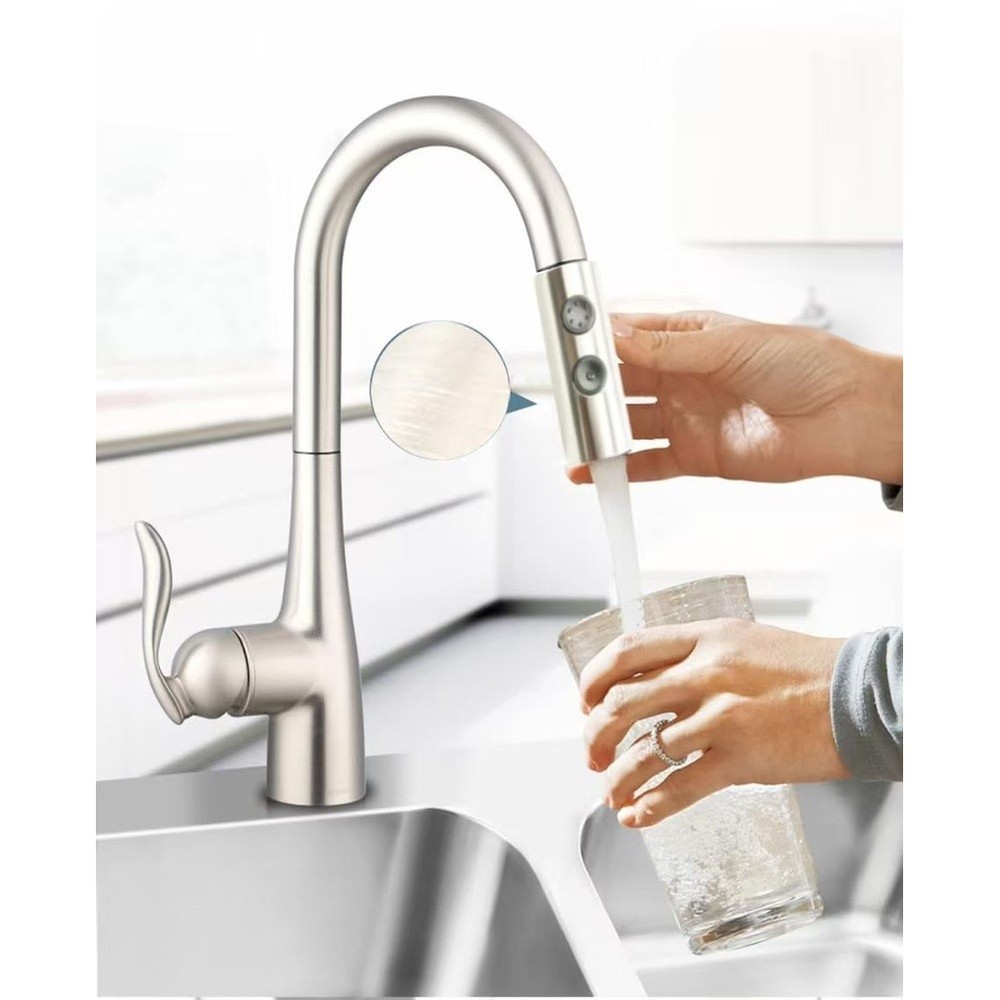 Replacement Kitchen Faucet Pull Out Spray Head with Two Spray Mode Options