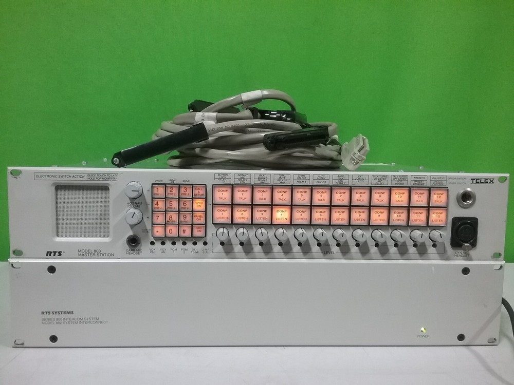 Telex RTS 803 Master Station + RTS 862 Intercom System Interconnect