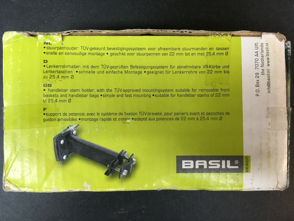NEW Basil BASEASY Stem bracket for front baskets 22-26mm