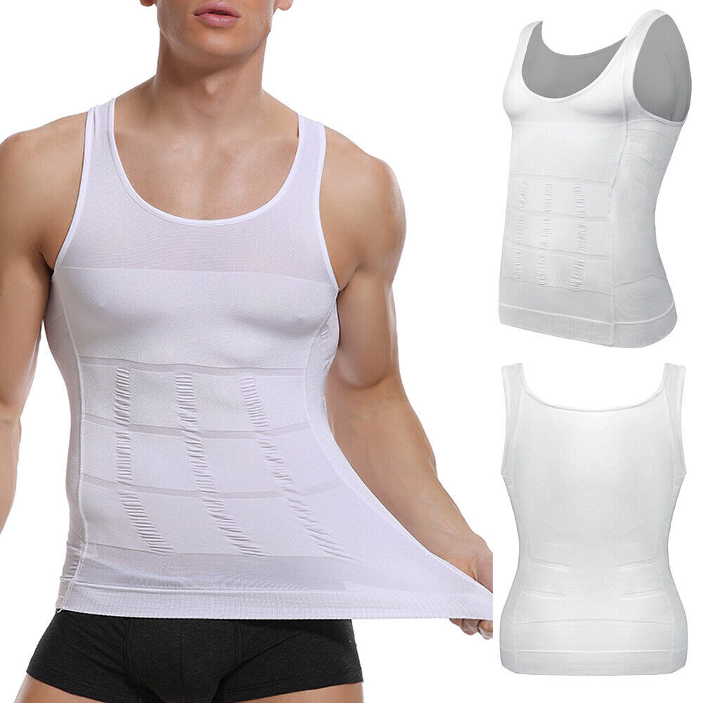 Men Body Shaper Slimming Tummy Vest Thermal Compression Shirt Tank Top Shapewear