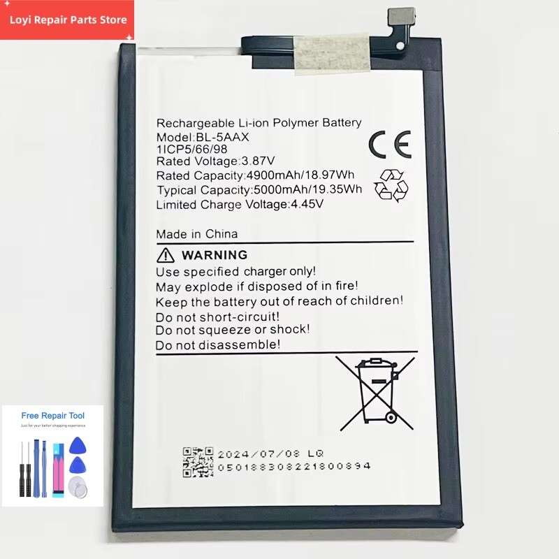 Tools + For Infinix BL-5AAX Battery Internal Replacement New Battery