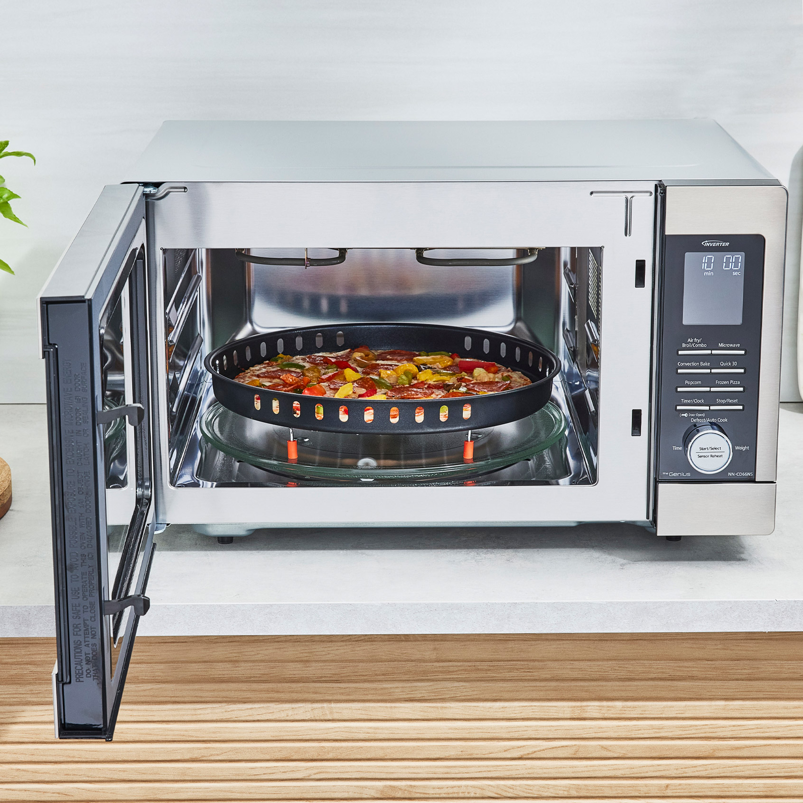 Panasonic 1.3 cu. ft. 4-in-1 Countertop Microwave Airfry, Broil, Bake, Multioven