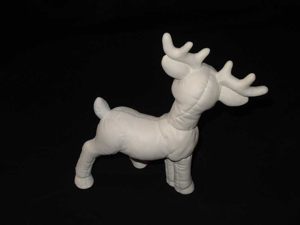 11" Plaster Paintable Reindeer Figurine