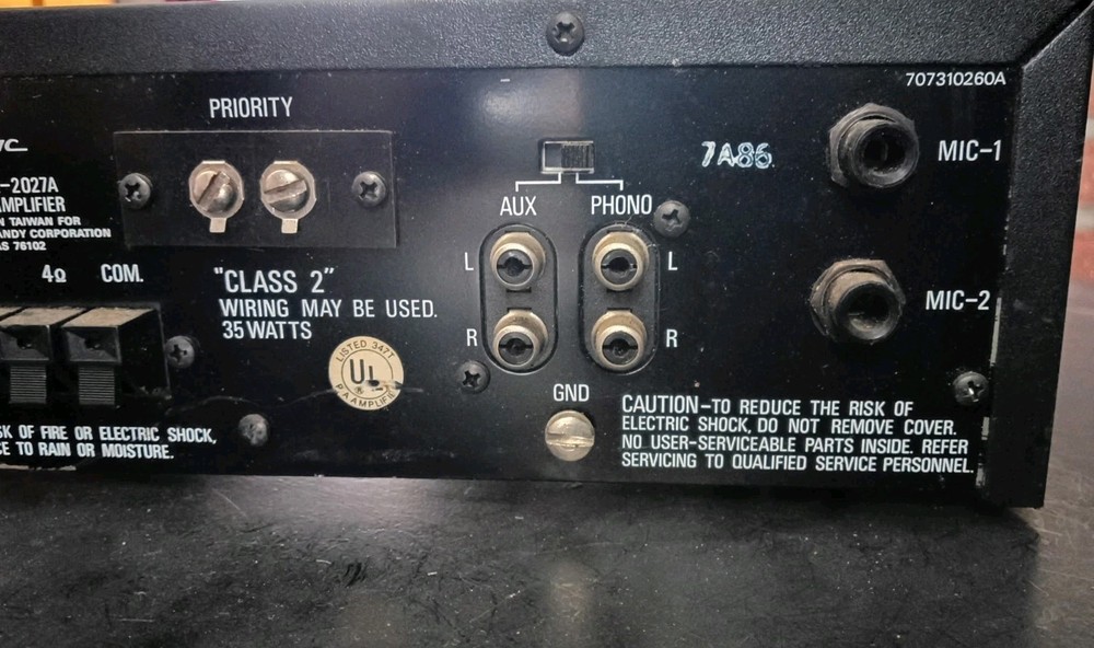 Realistic MPA-90 PA Amplifier Good Condition Working #1