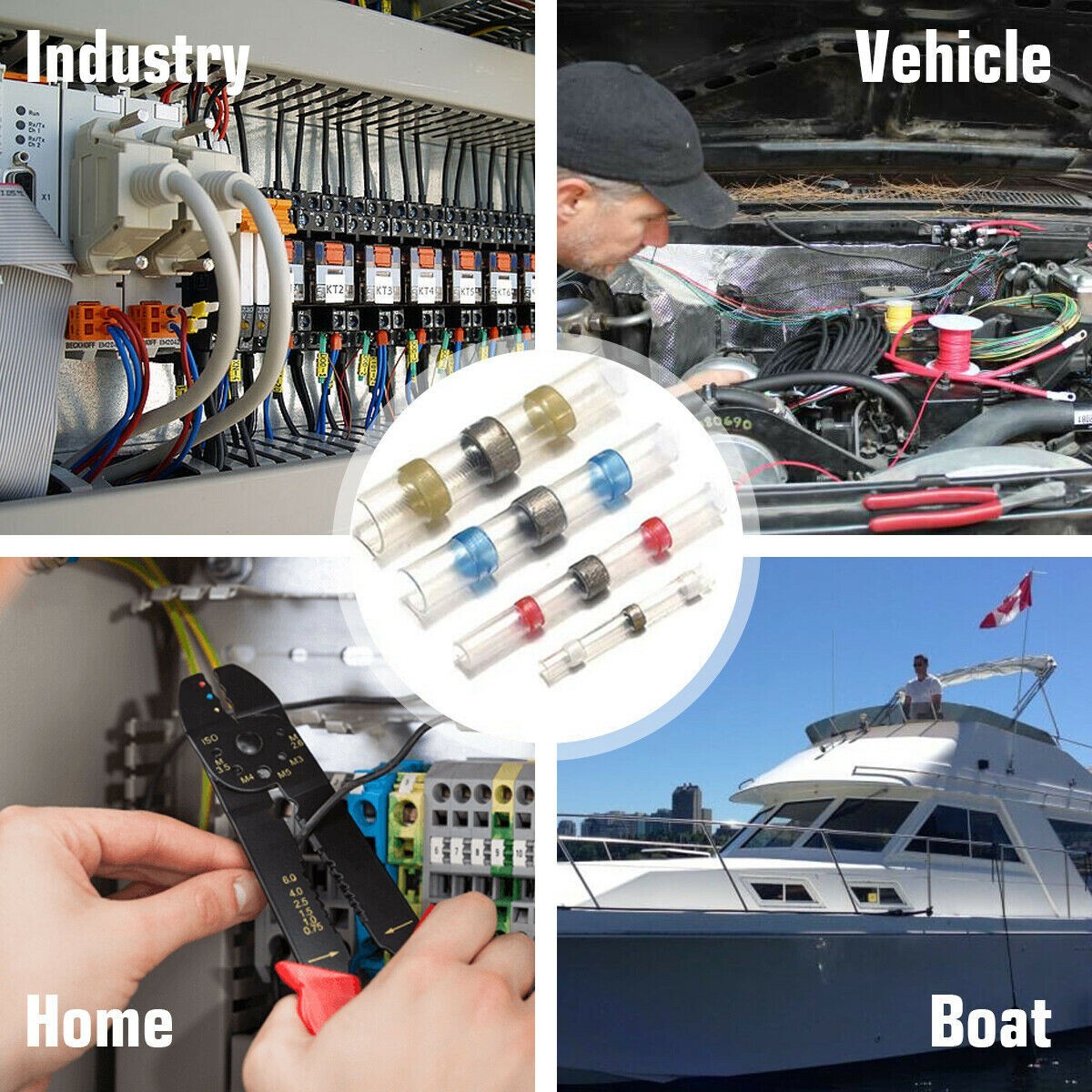 400Pcs Waterproof Solder Stick Seal Sleeve Heat Shrink Butt Wire Connectors Kit