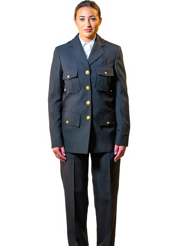 ANCHOR UNIFORM 710BL WOMENS CLASS A SIZE 10R SINGLE BREASTED SILVER FD BUTTON