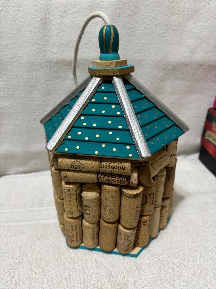 BIRD HOUSE CORK DESIGN HANDMADE