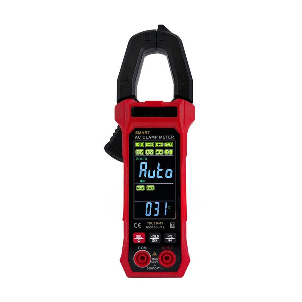 TS601 Fully Automatic Clamp Meter for AC DC Voltage Current Resistance Temp