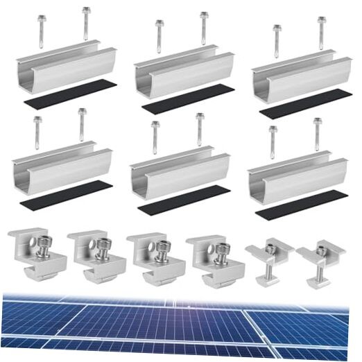 Solar Panel Mounting Brackets Pcs Aluminum Solar Panel Bracket Kit with 6