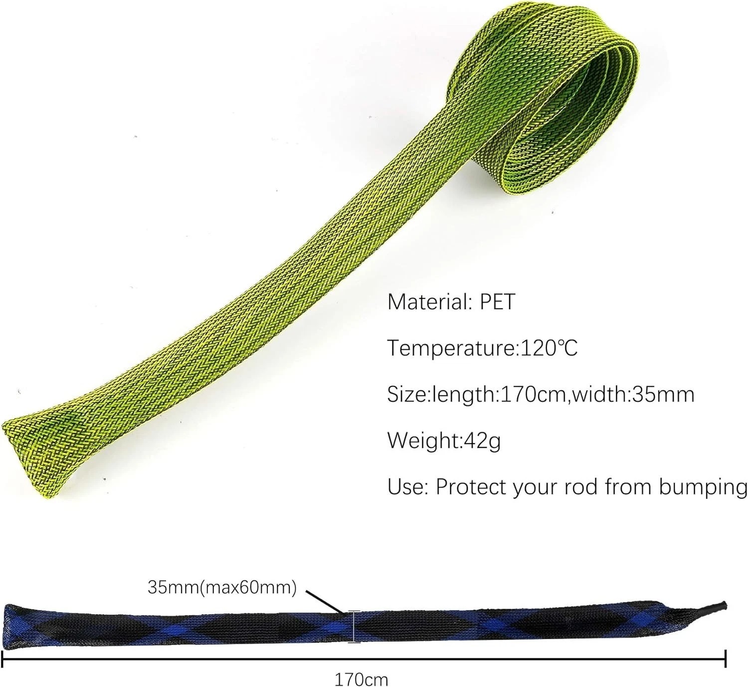 10PCS Fishing Rod Sleeve,Rod Socks for Fishing Poles, Fishing Rod Sleeves Sock C