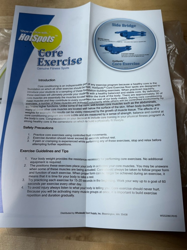 HotSpots Core Exercise Set Circuit Station 12 Discs