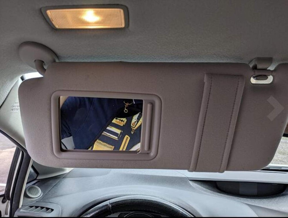 Ezzy Auto Light Gray Left Driver Side Sun Visor fit Side,