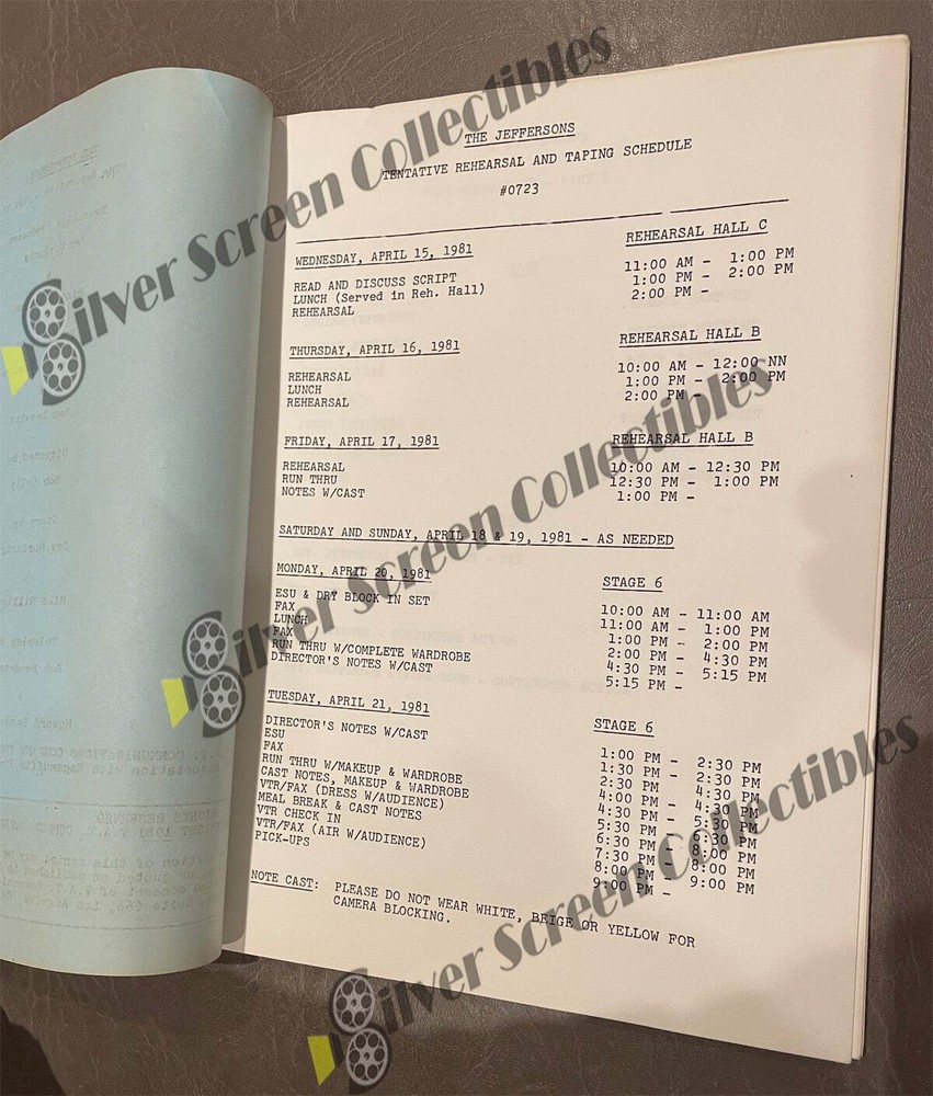 The Jeffersons (1975 - 1985) - Original Filming Script