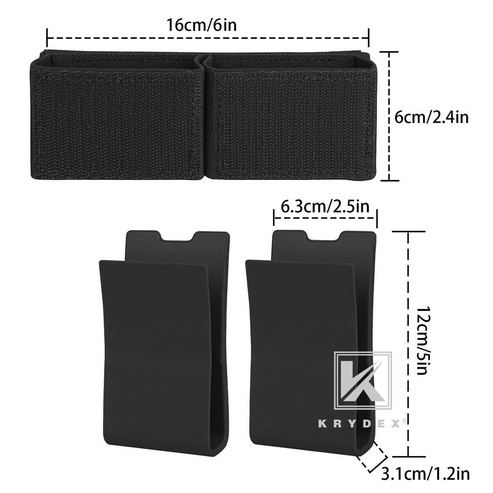 KRYDEX Double 556 223 Magazine Pouch Insert Kangaroo KYDEX Insert Black