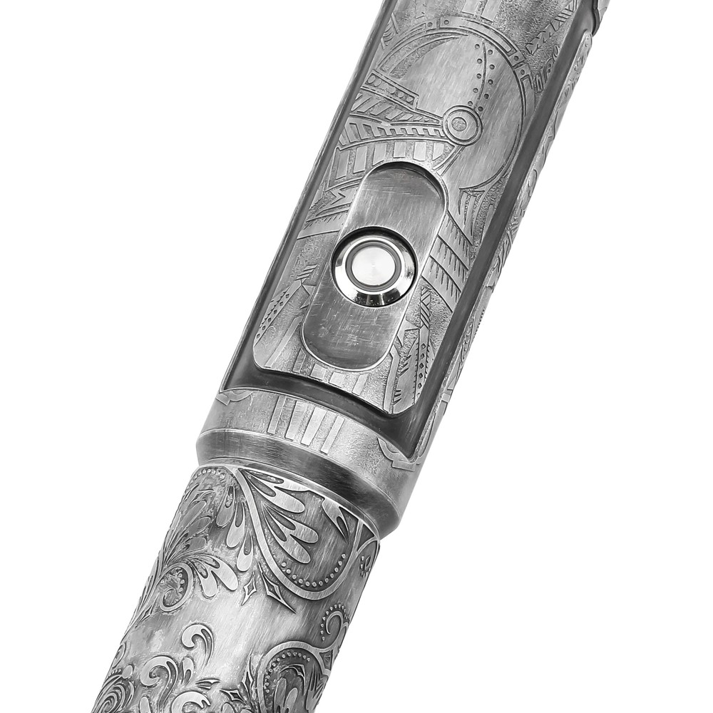 E29 Silver Weathered Proffie Lightsaber Smooth Swing Programmable with SD Card