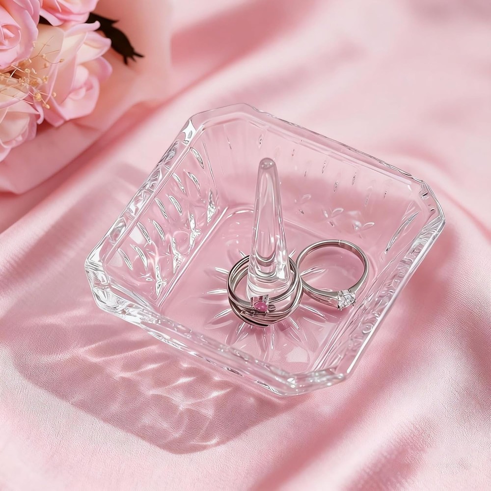 H&D Crystal Ring Holder Dish